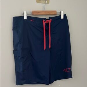 O'Neill Blue and Red Board Shorts Quick-Dry
